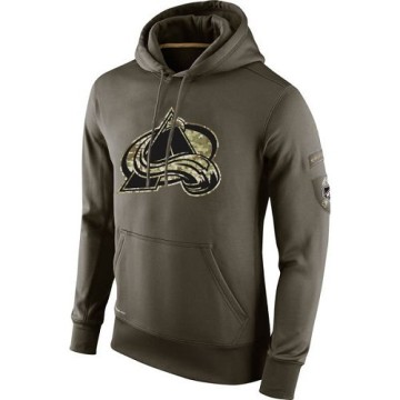 Nike Men's Colorado Avalanche Salute To Service KO Performance Hoodie - Olive
