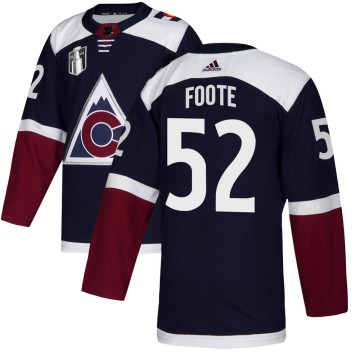 Authentic Adidas Men's Adam Foote Colorado Avalanche Alternate 2022 Stanley Cup Final Patch Jersey - Navy