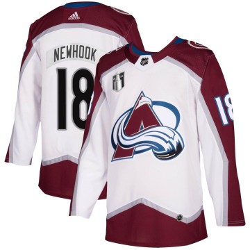 Authentic Adidas Men's Alex Newhook Colorado Avalanche 2020/21 Away 2022 Stanley Cup Final Patch Jersey - White