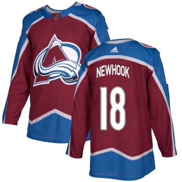 Authentic Adidas Men's Alex Newhook Colorado Avalanche Burgundy Home Jersey -