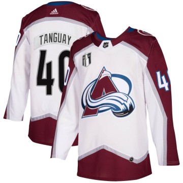 Authentic Adidas Men's Alex Tanguay Colorado Avalanche 2020/21 Away 2022 Stanley Cup Final Patch Jersey - White