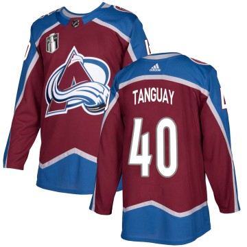 Authentic Adidas Men's Alex Tanguay Colorado Avalanche Burgundy Home 2022 Stanley Cup Final Patch Jersey -