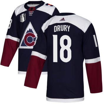 Authentic Adidas Men's Chris Drury Colorado Avalanche Alternate 2022 Stanley Cup Final Patch Jersey - Navy