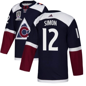 Authentic Adidas Men's Chris Simon Colorado Avalanche Alternate 2022 Stanley Cup Champions Jersey - Navy