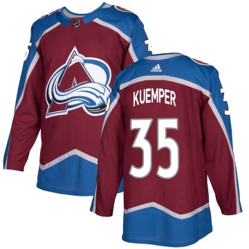 Authentic Adidas Men's Darcy Kuemper Colorado Avalanche Burgundy Home Jersey -
