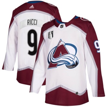 Authentic Adidas Men's Mike Ricci Colorado Avalanche 2020/21 Away 2022 Stanley Cup Final Patch Jersey - White