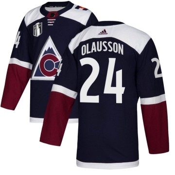 Authentic Adidas Men's Oskar Olausson Colorado Avalanche Alternate 2022 Stanley Cup Final Patch Jersey - Navy