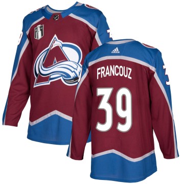 Authentic Adidas Men's Pavel Francouz Colorado Avalanche Burgundy Home 2022 Stanley Cup Final Patch Jersey -