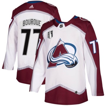 Authentic Adidas Men's Raymond Bourque Colorado Avalanche 2020/21 Away 2022 Stanley Cup Final Patch Jersey - White