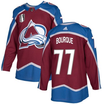 Authentic Adidas Men's Raymond Bourque Colorado Avalanche Burgundy Home 2022 Stanley Cup Final Patch Jersey -