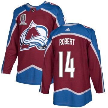Authentic Adidas Men's Rene Robert Colorado Avalanche Burgundy Home 2022 Stanley Cup Champions Jersey -