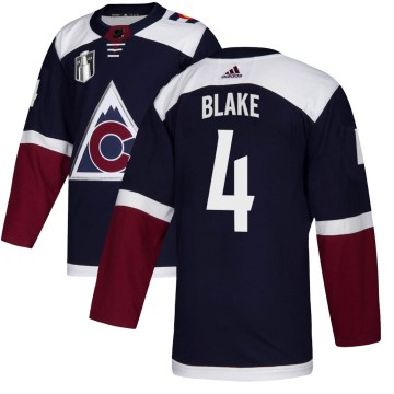 Authentic Adidas Men's Rob Blake Colorado Avalanche Alternate 2022 Stanley Cup Final Patch Jersey - Navy