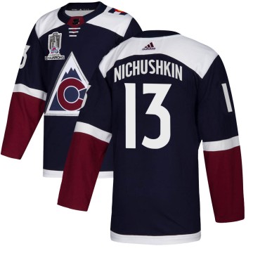 Authentic Adidas Men's Valeri Nichushkin Colorado Avalanche Alternate 2022 Stanley Cup Champions Jersey - Navy