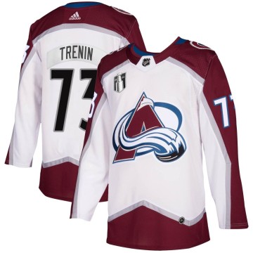 Authentic Adidas Men's Yakov Trenin Colorado Avalanche 2020/21 Away 2022 Stanley Cup Final Patch Jersey - White