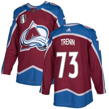 Authentic Adidas Men's Yakov Trenin Colorado Avalanche Burgundy Home 2022 Stanley Cup Final Patch Jersey -