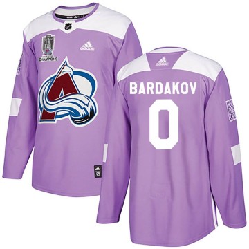 Authentic Adidas Men's Zakhar Bardakov Colorado Avalanche Fights Cancer Practice 2022 Stanley Cup Champions Jersey - Purple