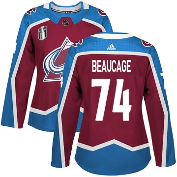 Authentic Adidas Women's Alex Beaucage Colorado Avalanche Burgundy Home 2022 Stanley Cup Final Patch Jersey -