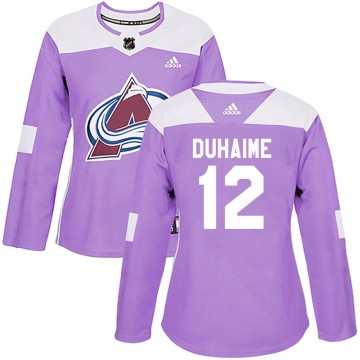 Authentic Adidas Women's Brandon Duhaime Colorado Avalanche Fights Cancer Practice Jersey - Purple