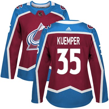 Authentic Adidas Women's Darcy Kuemper Colorado Avalanche Burgundy Home Jersey -