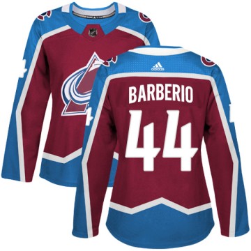 Authentic Adidas Women's Mark Barberio Colorado Avalanche Burgundy Home Jersey - Red
