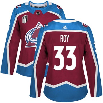 Authentic Adidas Women's Patrick Roy Colorado Avalanche Burgundy Home 2022 Stanley Cup Final Patch Jersey -