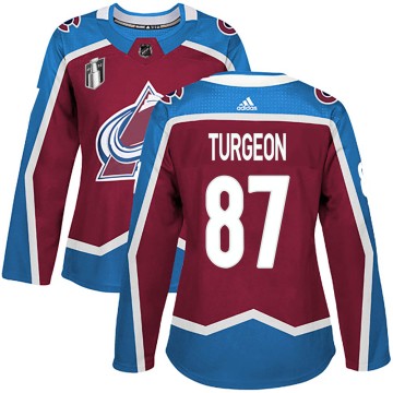 Authentic Adidas Women's Pierre Turgeon Colorado Avalanche Burgundy Home 2022 Stanley Cup Final Patch Jersey -