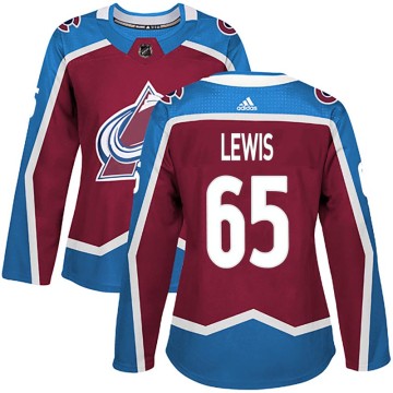 Authentic Adidas Women's Ty Lewis Colorado Avalanche Burgundy Home Jersey -