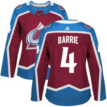Authentic Adidas Women's Tyson Barrie Colorado Avalanche Burgundy Home Jersey - Red