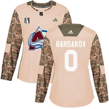 Authentic Adidas Women's Zakhar Bardakov Colorado Avalanche Veterans Day Practice 2022 Stanley Cup Final Patch Jersey - Camo