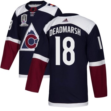 Authentic Adidas Youth Adam Deadmarsh Colorado Avalanche Alternate 2022 Stanley Cup Champions Jersey - Navy