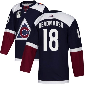 Authentic Adidas Youth Adam Deadmarsh Colorado Avalanche Alternate 2022 Stanley Cup Final Patch Jersey - Navy