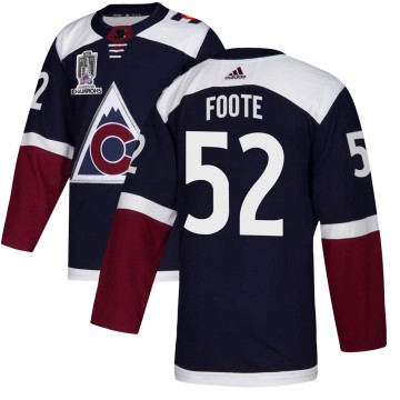Authentic Adidas Youth Adam Foote Colorado Avalanche Alternate 2022 Stanley Cup Champions Jersey - Navy