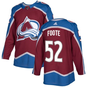 Authentic Adidas Youth Adam Foote Colorado Avalanche Burgundy Home Jersey - Red
