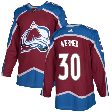Authentic Adidas Youth Adam Werner Colorado Avalanche Burgundy Home Jersey -