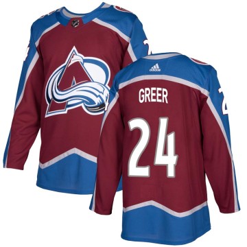 Authentic Adidas Youth A.J. Greer Colorado Avalanche Burgundy Home Jersey -