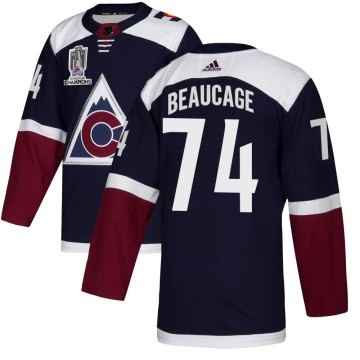 Authentic Adidas Youth Alex Beaucage Colorado Avalanche Alternate 2022 Stanley Cup Champions Jersey - Navy