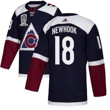 Authentic Adidas Youth Alex Newhook Colorado Avalanche Alternate 2022 Stanley Cup Champions Jersey - Navy