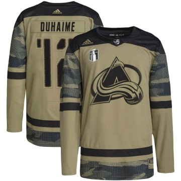 Authentic Adidas Youth Brandon Duhaime Colorado Avalanche Military Appreciation Practice 2022 Stanley Cup Final Patch Jersey - C