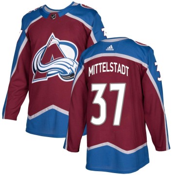 Authentic Adidas Youth Casey Mittelstadt Colorado Avalanche Burgundy Home Jersey -