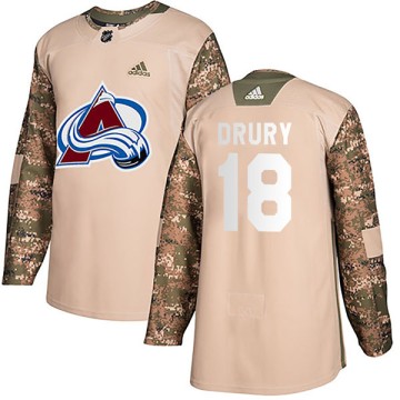 Authentic Adidas Youth Chris Drury Colorado Avalanche Veterans Day Practice Jersey - Camo