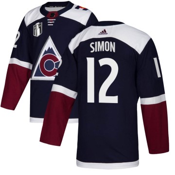 Authentic Adidas Youth Chris Simon Colorado Avalanche Alternate 2022 Stanley Cup Final Patch Jersey - Navy