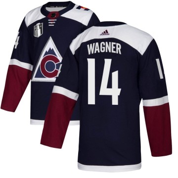 Authentic Adidas Youth Chris Wagner Colorado Avalanche Alternate 2022 Stanley Cup Final Patch Jersey - Navy