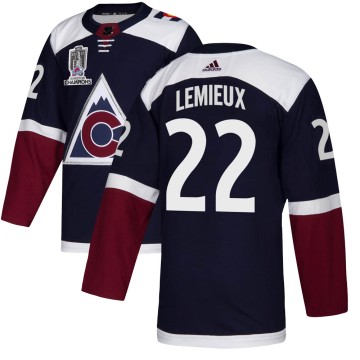 Authentic Adidas Youth Claude Lemieux Colorado Avalanche Alternate 2022 Stanley Cup Champions Jersey - Navy
