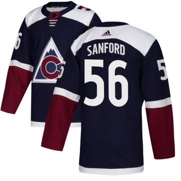 Authentic Adidas Youth Cole Sanford Colorado Avalanche Alternate Jersey - Navy