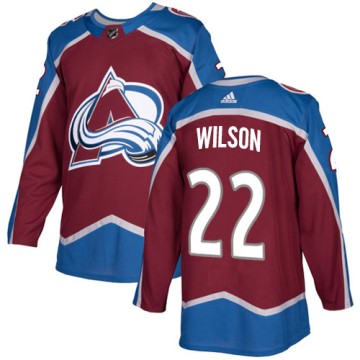 Authentic Adidas Youth Colin Wilson Colorado Avalanche Burgundy Home Jersey - Red