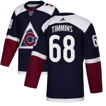 Authentic Adidas Youth Conor Timmins Colorado Avalanche Alternate Jersey - Navy