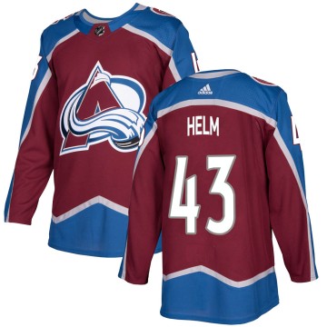Authentic Adidas Youth Darren Helm Colorado Avalanche Burgundy Home Jersey -
