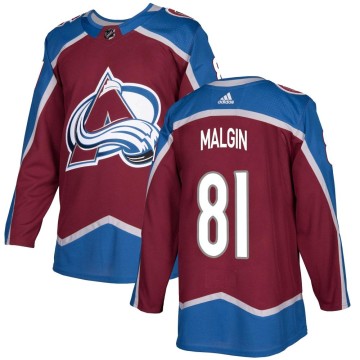 Authentic Adidas Youth Denis Malgin Colorado Avalanche Burgundy Home Jersey -