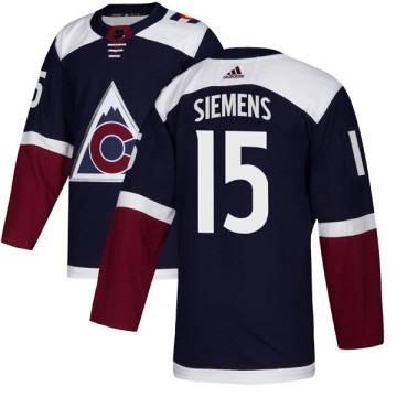 Authentic Adidas Youth Duncan Siemens Colorado Avalanche Alternate Jersey - Navy