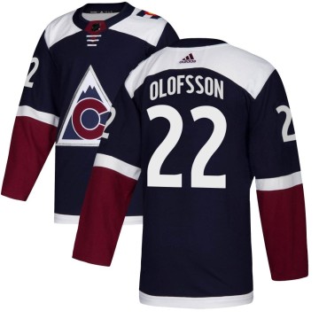 Authentic Adidas Youth Fredrik Olofsson Colorado Avalanche Alternate Jersey - Navy